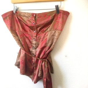 Strapless Retro Inspired Bebe Silk Top